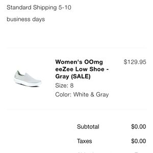 OOFOS Women's OOmg eeZee Low Shoe - White & Gray